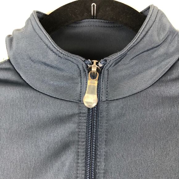 Puma Blue Yellow White Strip Full Zip Pocket Lightweight Athletic Track Jacket - Picture 6 of 11